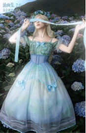 Cyans Qing Monet's Water Lilies JSK(2 Colours/Full Payment Without Shipping)